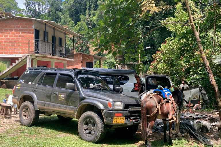 Depuis Medellín : expérience en 4x4 jusqu&#039;aux cascades de la rivière Melcocho