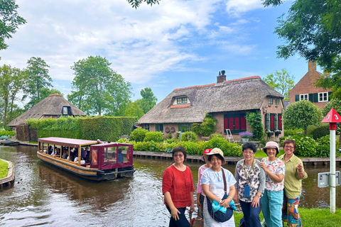Z Amsterdamu: wycieczka 1-dniowa do Giethoorn z rejsem po kanałach i zwiedzaniem wioski