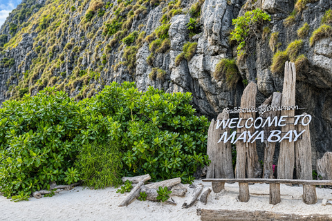 From Phi Phi: Iconic Bays by Longtail—Beach, Lagoon, Snorkel Phi Phi: Longtail Join Trip — Bays, Beach & Snorkeling