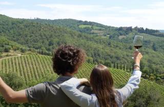 Von Siena/Chianti: Abendessen und Getränke in den Chianti-Weinbergen