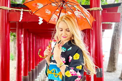 Tokio: Kimono-dressing, wandelen en fotografiesessie