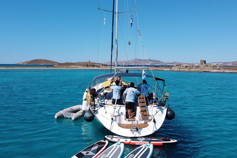 Mykonos: Delos and Rhenia Cruise with Swim and Greek Meal