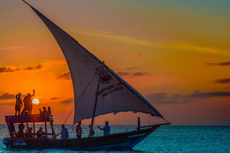 Zanzibar: Nungwi and Kendwa Sunset Dhow Cruise with Pickup