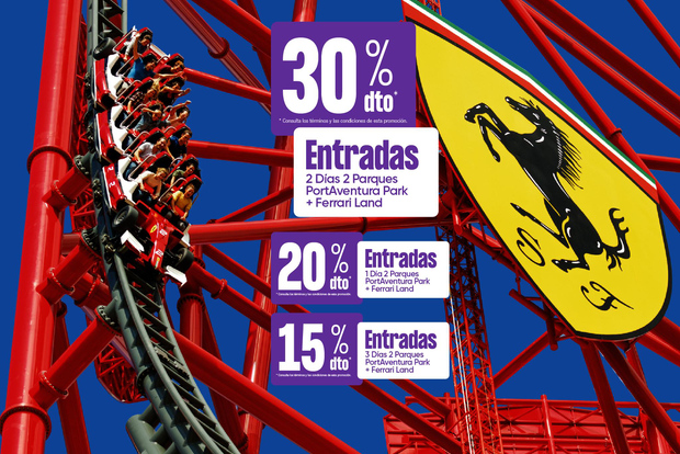 Салоу: билет в PortAventura и Ferrari Land на 1, 2 или 3 дня
