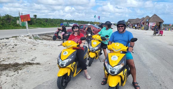 Cozumel: Scooter Island Adventure with Snorkeling Stop