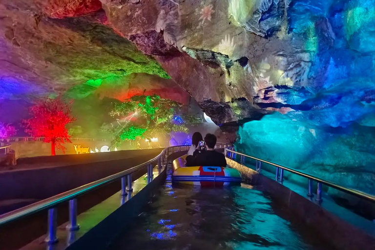 Hangzhou: Yaolin Wonderland Cave Tour with Boat Ride Ticket with Underground River Drift