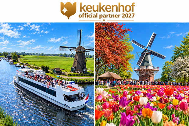 Ámsterdam: tour a Keukenhof + paseo en barco de los molinos con regreso flexible