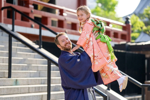Tokyo: Asakusa Kimono Rental with Hairstyling & Photoshoot Female Basic Packages