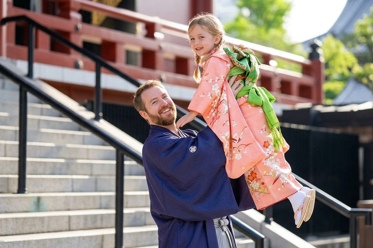 Tokyo: Asakusa Kimono Rental with Hairstyling & Photoshoot Female Basic Packages