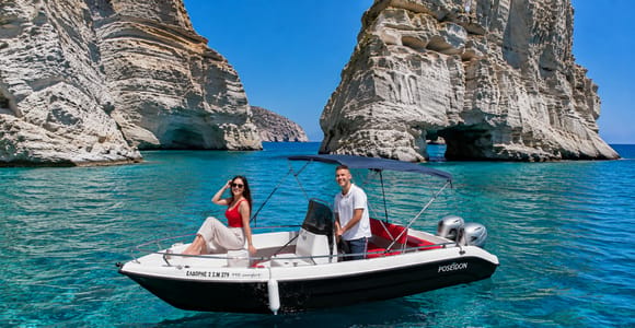 Milos: Private Cruise on Crystal Waters in Comfort & Style