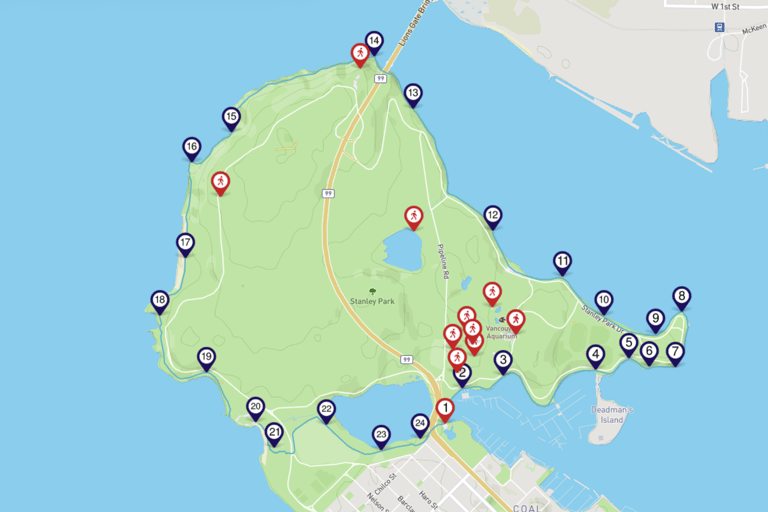 Vancouver: recorrido de audio por teléfono inteligente Stanley Park