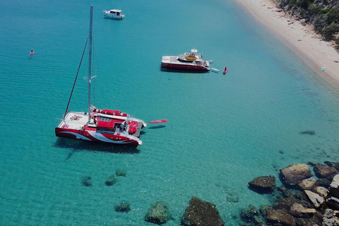 Cruising on a sailing maxi-catamaran