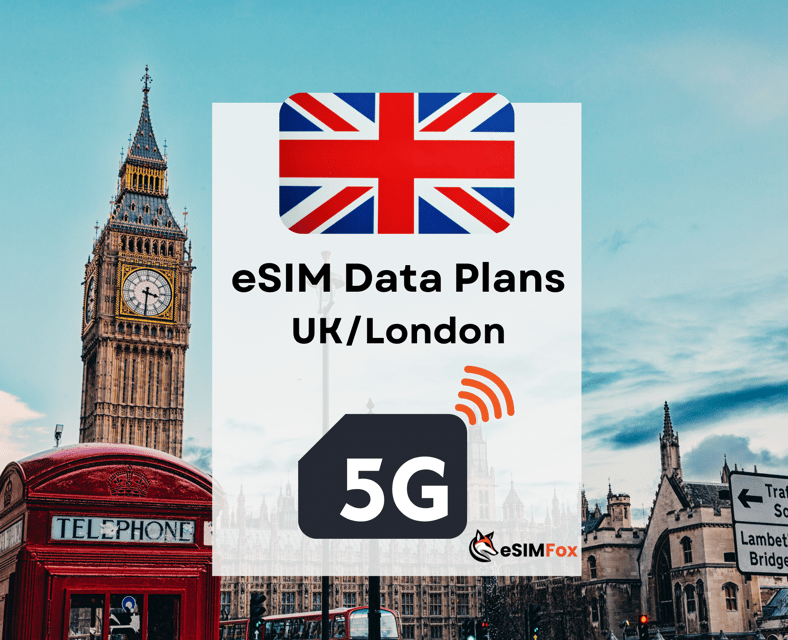 Londres Plan De Datos De Internet Esim Para Reino Unido Uk G Gb