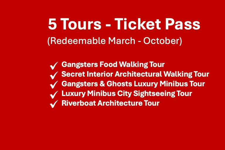 Pass turistico scontato di Chicago con un massimo di 5 tourPass per 2 tour