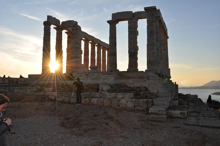 Cape Sounion Tour & Temple of Poseidon Sunset & Audio Tour Cape Sounion Mercedes Vito & Free Audio Tour (7 pers)