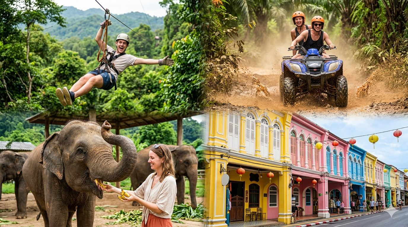 Phuket: Ultimatives Abenteuer & Kultur, Seilrutsche, Quad & Großer Buddha