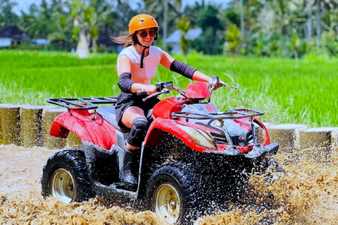 Ubud: ATV Quad Biking, Temple & Tibumana Waterfall Tour Tandem Ride ATV, Temple & Waterfall Tour