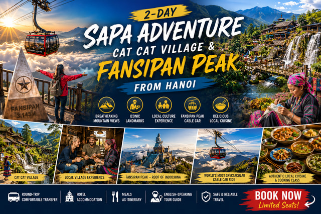Hanoi: Sapa Mountains, Fansipan Peak & Ethnic Village Tour