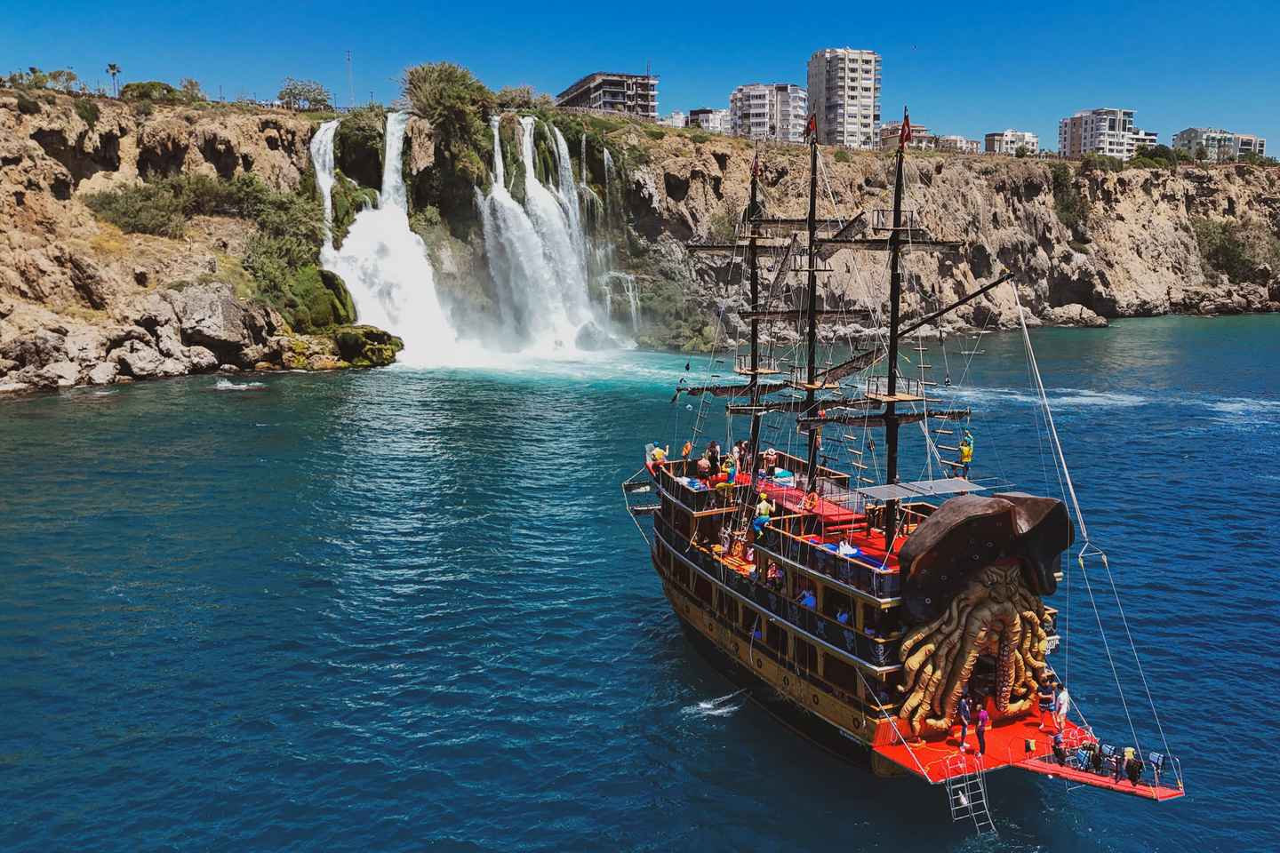 Antalya: Duden Waterfall Pirate Boat Trip - Pirate Boat Trip with Meeting at the Port