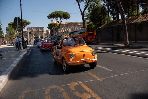 Timeless Rome: A Journey in Fiat 500 or Convertible Fiat 500 Shared Vintage Convertible Fiat 500 experience