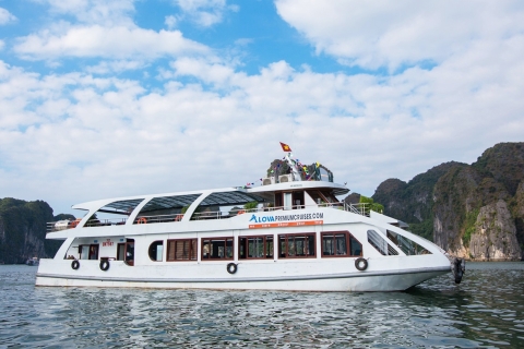Desde Hanói: barco de lujo día completo por bahía de Halong