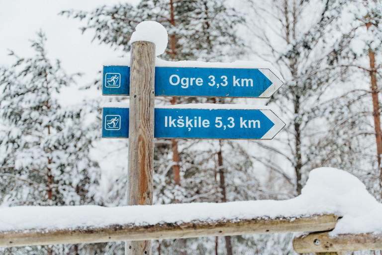 From Riga: Cross-country skiing and beating heart memorial Cross country skiing and continious beating heart memorial