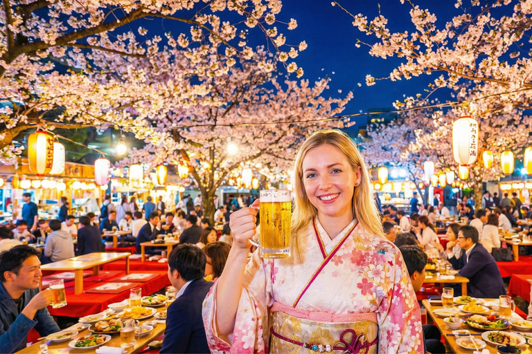 Limited Kyoto Evening: Sakura, Sake & Night Festival Vibes Package A: Cherry Blossom Limited - Sakura Drinking Party