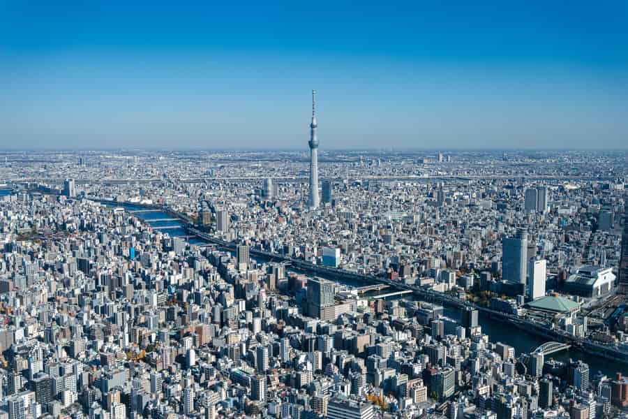 Helikopterflug über Tokio: Tokyo Skytree, Shibuya, Shinjuku. Foto: GetYourGuide