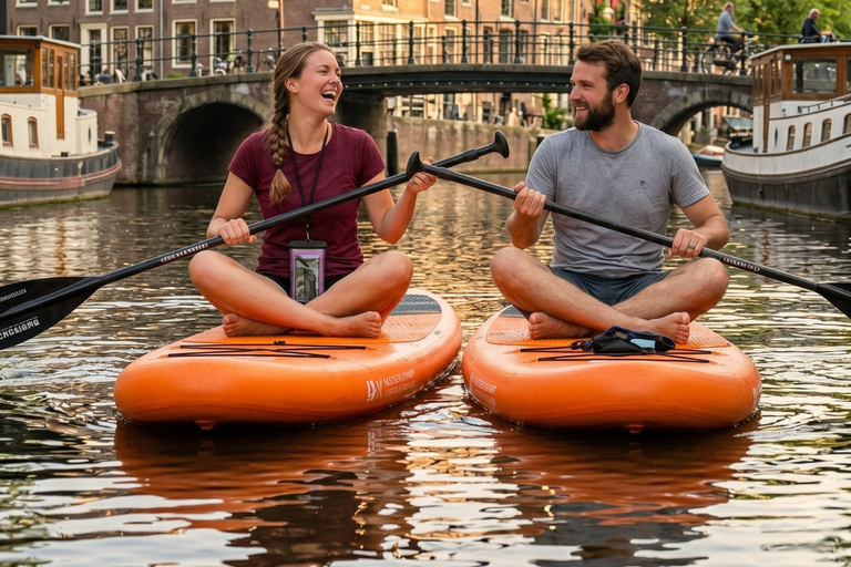 Amsterdam: Stand-Up Paddleboard Canal Tour with Drink