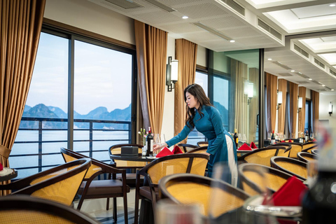 Ha Long Bay: Luxury Overnight Cruise 2D1N or 3D2N Ha Long Bay 3D2N & Shared Car Transfer