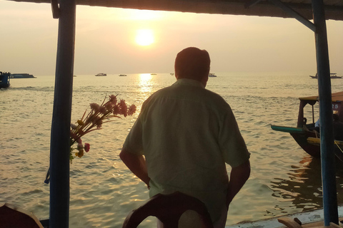 Sunset at the Floating Village on the Gigantic Lake