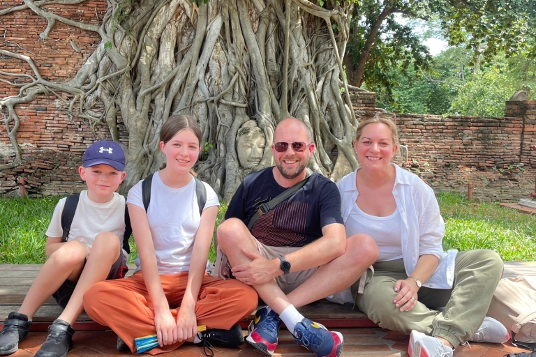 Visite privée du site du patrimoine mondial d'Ayutthaya avec excursion en bateau