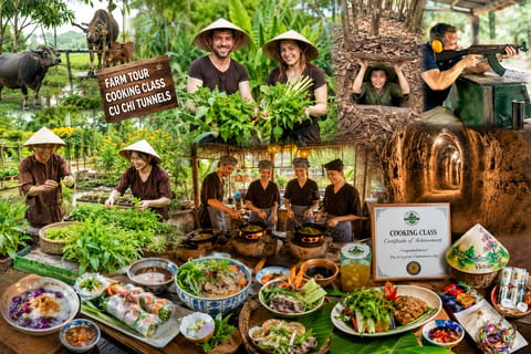 Ho Chi Minh City: Farm Tour, cooking class & Cu Chi Tunnels