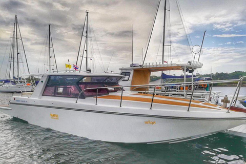 Desde Krabi: Excursión de un día a las Islas Phi Phi en barco de lujoPaquete A: Viaje privado (sin traslado al hotel ni almuerzo)