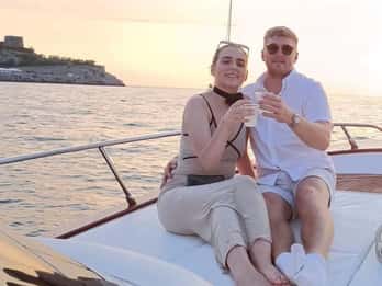 Tour en barco privado al atardecer con aperitivo en el Golfo de Portofino