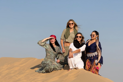Luxury Desert Safari with Camel Ride, BBQ Dinner & Shows 4-Hour Morning & Evening Private Tour / Camel & Sandboarding