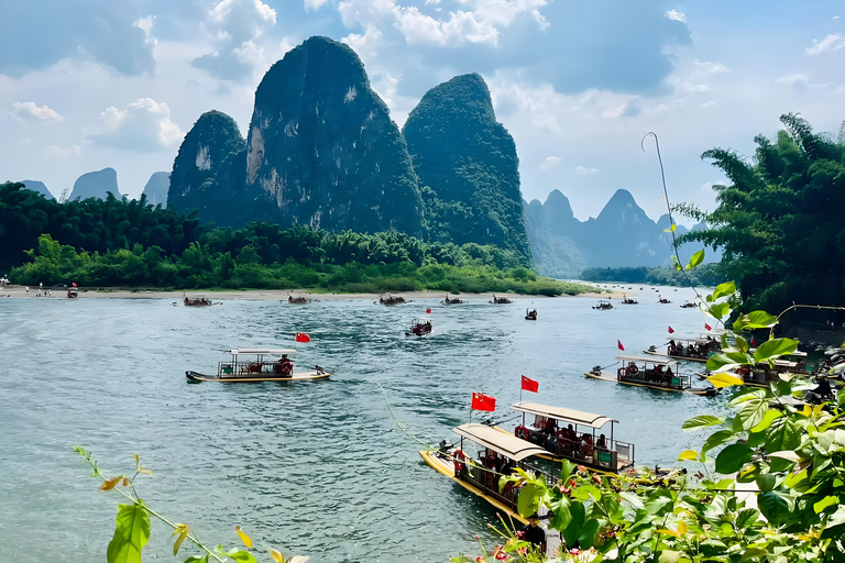 From Guilin: Li River Rafting, Fishing & Xianggong Hill Tour