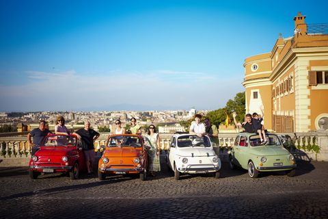 Timeless Rome: A Journey in Fiat 500 or Convertible Fiat 500 Shared Vintage Convertible Fiat 500 experience