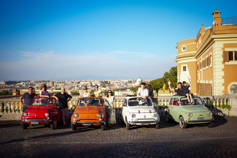 Timeless Rome: A Journey in Fiat 500 or Convertible Fiat 500 Shared Vintage Convertible Fiat 500 experience