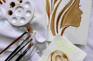 Leipzig: Workshop für Kaffeemalerei mit gerahmtem Kunstwerk