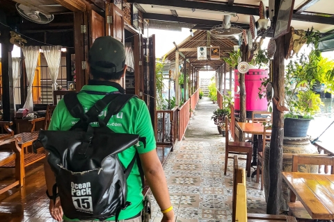 Bangkok: tour gastronómico de medio día en bicicleta con almuerzoTour privado con recogida y regreso al hotel