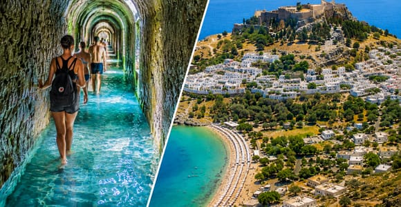 Rhodes: Lindos & Seven Springs Bus Tour Experience