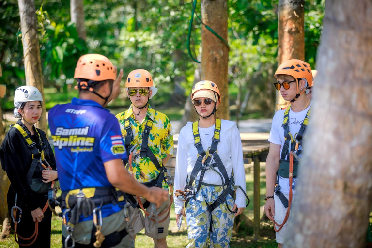 Koh Samui: Samui Zipline Adventure with Transfer service Zipline B - 16 Platforms