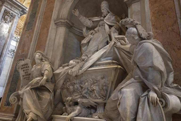 Rome : Basilique Saint-Pierre, tombeaux papaux et ascension du dômeVisite de groupe en anglais