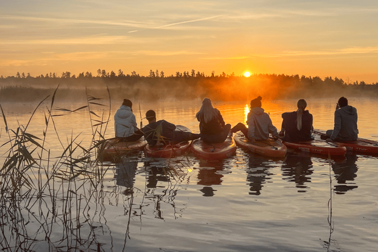 From Riga: Sunrise SUP Tour with Pick-Up at Cenas Tīrelis