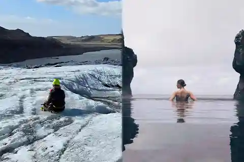 Glacier Hike, South Coast Iceland, Black Beach & Sky Lagoon