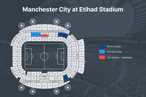 Manchester City FC Match Ticket at Etihad Stadium 93:20 Lounge