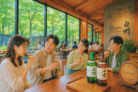 Tokyo: Mt. Fuji & Suntory Hakushu Whisky Museum Private Tour 8:00 Group Tour Meet at Shinjuku MODE Gakuen