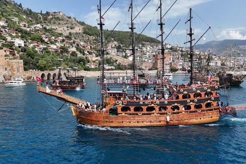 Alanya All-Inclusive Pirate Boat Tour with Foam Party&Sunset Alanya All-Inclusive Pirate Boat Tour with No Transfer