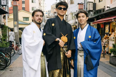 Tokyo: Asakusa Kimono Rental with Professional Hair Couple Kimono Plan